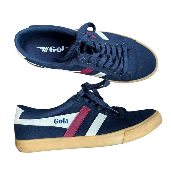 Gola Varsity Sneaker Trainer  | Mens 10, Navy / Gum  CMA331 EUC - Picture 6 of 14